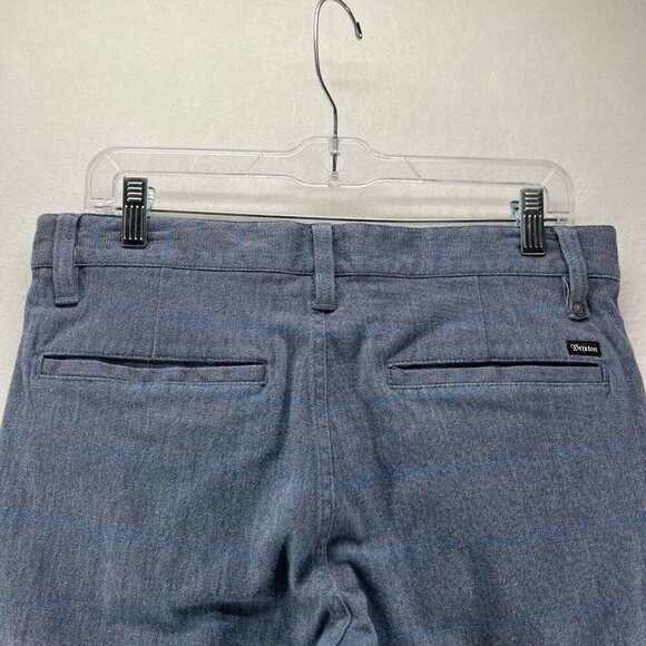 Brixton Shorts Mens Size 32 Toil II Chino Flat Front Walking Stretch Cotton Blue - Picture 5 of 11